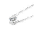 wholesale Au750 18k Gold with Lab-Grown Diamond Necklace, Genuine Diamond 03 Carat Hexagon Pendant Collarbone Chain-0-1