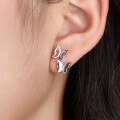 wholesale S925 Sterling Silver Cross-Border Hot-Sell Asymmetric Agile Butterfly Ear Studs Fashionable Light Luxury High-End Earrings for Women-0-3