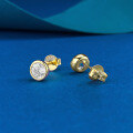 wholesale Metal: 925 Silver Gold Plated Zhuozhifan Jewelry New Single Diamond Stud Earrings Set with 50mm Zircon, Small and Exquisite, Versatile Style-0-2