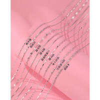 wholesale 92 Sterling Silver Necklace for Women Without Pendant, Matching Chain Box, Water Wave, Melon Seed, Ingot, Field, Octagon, Snake Bone Chain, Collarbone Chain-030 Starry Sky Chain 45cm-Gold>925 Silver