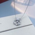 wholesale S925 Sterling Silver Maker Mobius Circle Butterfly Ringing Flower Bell Necklace Fashion Sweet Collarbone Chain for Female Best Friend-0-0