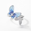 wholesale S925 Sterling Silver Japanese and Korean New Fashion Popular Butterfly Ring, Women's Small Luxury Hand Accessory Wholesale-0-2