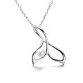 wholesale 925 Silver Gold-Plated Ultra Simple Versatile Whale Tail Natural Pearl Pendant Necklace for Women-0-4