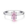 wholesale S925 Sterling Silver Pink Series Ring for Women with High-Carbon Diamond Zircon, Cross-Border Bestseller Ice Flower Cut Ring-0-32