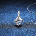 Sterling Silver Moissanite Necklace, Mermaid Pendant, Cross-Border Hot Seller-0-1
