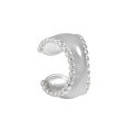 wholesale S925 Sterling Silver 742 Korean Version Minimalist Small Design Ins-style Unique Beaded Edge C-shaped Ear Clip for Women Without Piercings-0-5