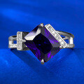 wholesale S925 silver new jewelry 8*10 purple-blue diamond high-carbon diamond-0-3