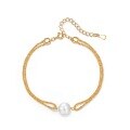 wholesale S925 sterling silver minimalist style trendy and personalized Japanese and Korean new design pearl beaded bracelet wholesale-0-4