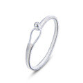 wholesale S990 Sterling Silver Fashion Trend Korean and Japanese Style Creative Minimalist Spring Coil Open Bangle for Distribution-0-4