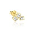 wholesale S925 Sterling Silver Square Stud Earrings For Women, Versatile, Small And Exquisite, Luxury Zircon, French Minimalist Style, Cross-border-0-3