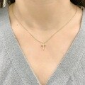 wholesale Metal Cross Pendant Necklace for Women, Light Luxury, Niche Design, Full Diamond, Elegant and Minimalist Necklace, TikTok Live-0-1