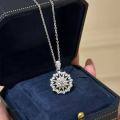 wholesale S925 Sterling Silver Fashion Christmas Style Snowflake Astrolabe Necklace, Versatile for Daily Wear-0-0