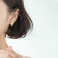 wholesale S925 Sterling Silver Sweet Lace-Trimmed Heart Earrings Korean Style Star Pearl Short Ear Jewelry G3154-0-1