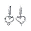 wholesale S925 Silver New Irregular Heart Earrings Ear Clasps, Fashionable and Versatile Cross-Border Style-0-4