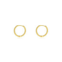 wholesale S925 Sterling Silver Women's Minimalist Hoop Earrings, Small Designer Ear Clips-E3490-Gold 6MM 925 Silver