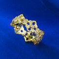 wholesale 925 Silver Gold-Plated Openwork Vintage Ring, BuBu Style, Light Luxury Fashion Jewelry for Women-0-2