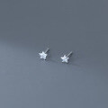 wholesale S925 Sterling Silver Star Ear Studs with Diamond Inlaid, Korean Style Minimalist Five-Point Star Trendy Elegant Ear Accessories G9983-0-3