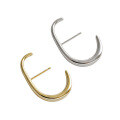 wholesale S925 Sterling Silver EF840 Korean Style C-Shaped Earrings, INS Minimalist, Unique and Niche, Versatile Silver Earrings-0-4