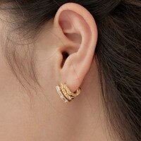 wholesale S925 Sterling Silver Women's Cross-Border Ear Studs Creative Geometric Zircon Design High-End Marquise Diamond Square Zircon Silver Bead Earrings-Platinum DY110304-SW-WH 925 Silver