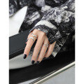 wholesale S925 Metal Double-Layer Minimalist Line Smooth Finish Open Adjustable Ring, Korean Version Ins Niche Style-0-3