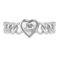 wholesale Sterling Silver Dulli Jewelry Small and Exquisite Heart-shaped Lucky Letter Braided 3D Love Ins Style Ring-Heart-Shaped Ring Size 6