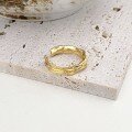 wholesale Metal silver irregular wrinkled ring for women, vintage fashion ins open adjustable finger ring-0-1