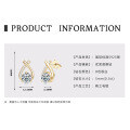 925 Sterling Silver Square Double Prong Single Stone D Color Moissanite Earrings-0-25