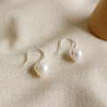 wholesale S925 Sterling Silver Korean Minimalist Versatile Style Freshwater Pearl Ear Hook Earrings for Women-0-1