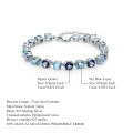 wholesale S925 Sterling Silver Natural Topaz Bracelet for Women,DIY Princess Best Friend Colored Crystal Bracelet-0-5