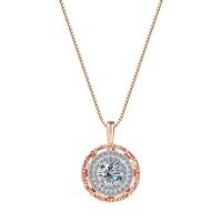 Metal Pendant Sunflower Necklace, Ins Style Hot Seller, Wholesale for TikTok.-S925 sterling silver with two-tone gold accents + 50 points Moissanite