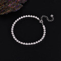 Sterling Silver Pearl Bead Cubic Zirconia Bracelet, 2025 New Women's Gift-0-27