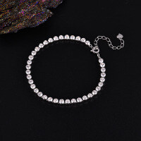 Sterling Silver Pearl Bead Cubic Zirconia Bracelet, 2025 New Women's Gift-925 Silver YSM-3833
