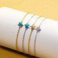 wholesale S925 Sterling Silver Flower Turquoise Bracelet Fashion Simple Korean Style Sweet and Fresh Stackable Versatile Bracelet-0-2
