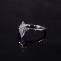 wholesale S925 sterling silver gold-plated small batch unique marquise-shaped zirconia eagle claw single diamond ring wholesale for men and women-0-3