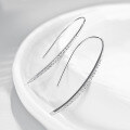 wholesale S925 Sterling Silver New European and American Minimalist Long Earrings Wholesale-0-2