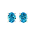 wholesale 925 Silver ShiPei Jewelry 2ct Oval 7*9 Sea Blue High Carbon Diamond Earrings European and American Fashion Hot Selling Ins Style Earrings-0-5