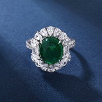 wholesale Spring & Autumn New Cross-border Europe & America Classic Synthetic Lab-grown Emerald Ring Set, Live Streaming Best-seller  

（，"925 Sterling Silver"：）  
**925 Sterling Silver** Spring & Autumn New Cross-border Europe & America Classic Synthetic Lab-grown Emerald Ring Set, Live Streaming Best-seller  

（："18K Gold""Platinum"，。，。）-Ring US size 5