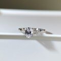 wholesale 925 Silver 1-Carat Moissanite Ring for Women, D Color Moissanite Cross Twisted Shank Ring, Factory Direct-0-2