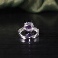 wholesale S925 sterling silver gemstone ring with small design, featuring natural topaz and amethyst, for cross-border markets in Europe and America-0-3
