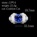 wholesale Metal: 925 Silver Gold Plated, High Carbon Diamond, GRC Lab-Grown Sapphire, Zhou Dongyu Same Style, Women's Ring for Pet Cats-0-1