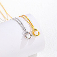 wholesale [] Pure Silver Small Niche Designer Pearl Necklace for Women, Choker Collarbone Chain, Stylish Ins-Fashion Peanut Bean Pendant, Cross-Border New Product-Platinum necklace 925 silver