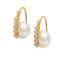 wholesale S925 Silver Plated 14k Gold French Pearl Earrings, Fall New Collection-0-4