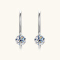 wholesale S925 Sterling Silver Cross-Border Europe and America New Style Moissanite Ear Hooks with High-End Design Sense, Fashionable and Elegant Trendy Earrings-0-2