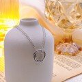 wholesale S925 Sterling Silver Maker Three Lives Three Worlds Necklace Couple Classic Fashion Minimalist Niche Design Personalized Collarbone Jewelry-0-1