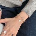 Sterling Silver Three-Layered Beaded Snake Chain Bracelet for Women, Korean Minimalist Ins Style-0-2