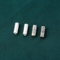 wholesale S925 silver, vintage-style Hot Wheels matte small fish straight tube spacer beads, barrel beads, DIY beading, pure silver jewelry accessories-0-2