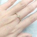 wholesale S925 Sterling Silver Small Waterdrop Ring Golden Dawn Series with Moissanite, Dainty Pear-Shaped Minimalist Commuter Ring-0-3