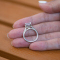 S925 Silver Geometric Square Single Zircon Trendy Ring Wholesale, Clearance with Free Shipping-0-1