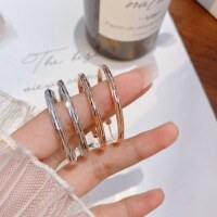 wholesale S925 Sterling Silver Large Hoop Earrings for Women, Small Batch Design, Versatile Fashion, High-End Sense, Personality Ear Wholesale-ES006939-5-Silver 925 Silver