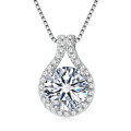 Sterling Silver Fashion Luxury Moissanite Necklace Cross-Border Wholesale-0-25